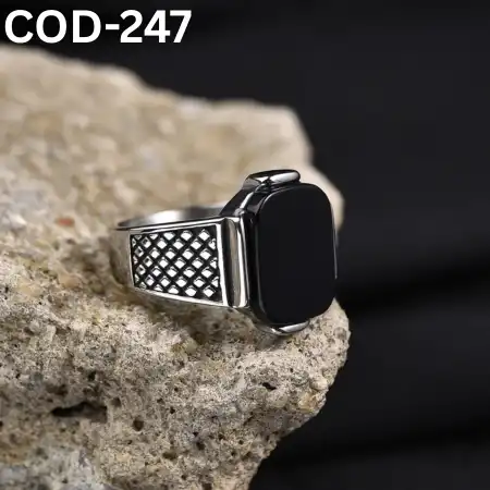 JP Italian Bio Black Stone Rings-247